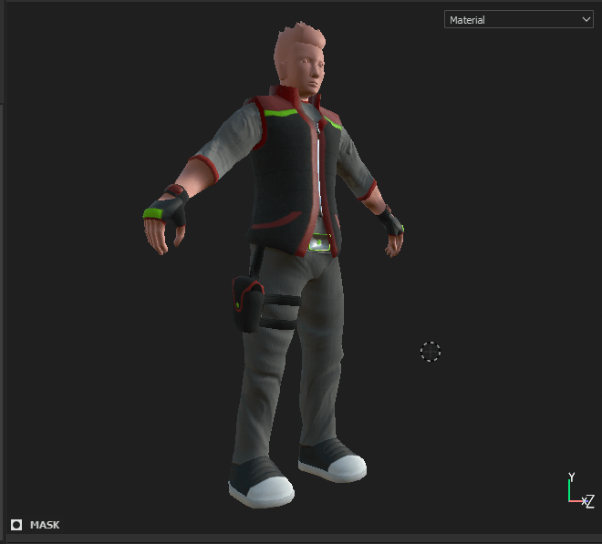 Personaje modelado con 3D Studio Max y texturizado con Substance Painter