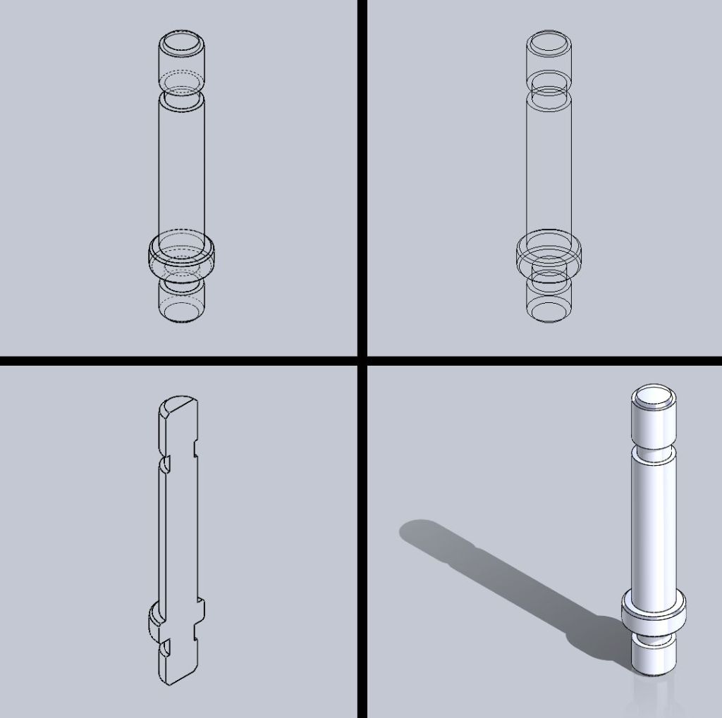 Pieza industrial modelado con Solidworks