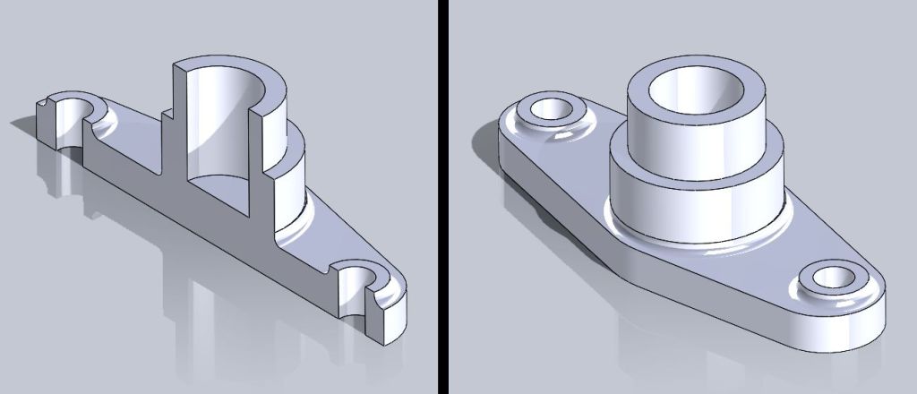 Pieza industrial modelado con Solidworks