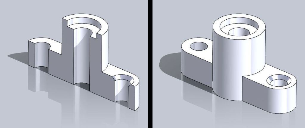 Pieza industrial modelado con Solidworks