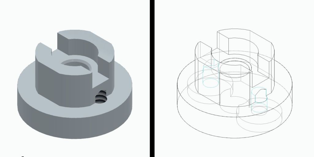 Pieza industrial modelado con Solid Edge