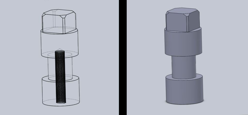 Pieza industrial modelado con Solidworks