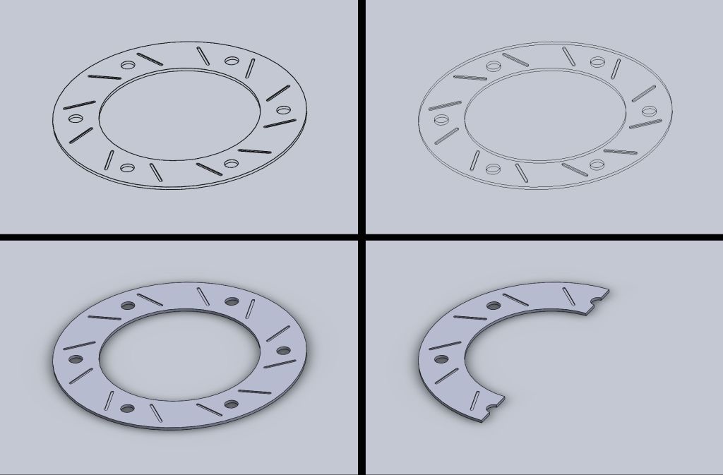 Pieza industrial modelado con Solidworks